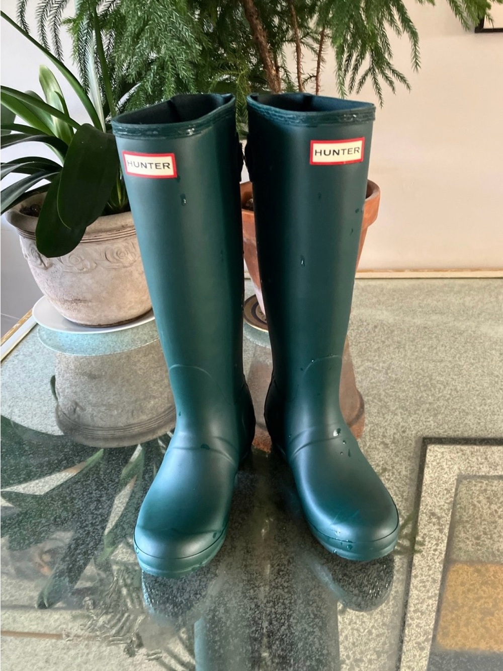 Hunter Tall Women's Rain Boots in Forest Green